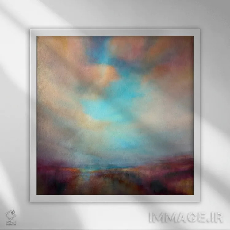 تابلو بیشهزار در نور خورشید اثر آنت شموکر - نمای قابدار سفید