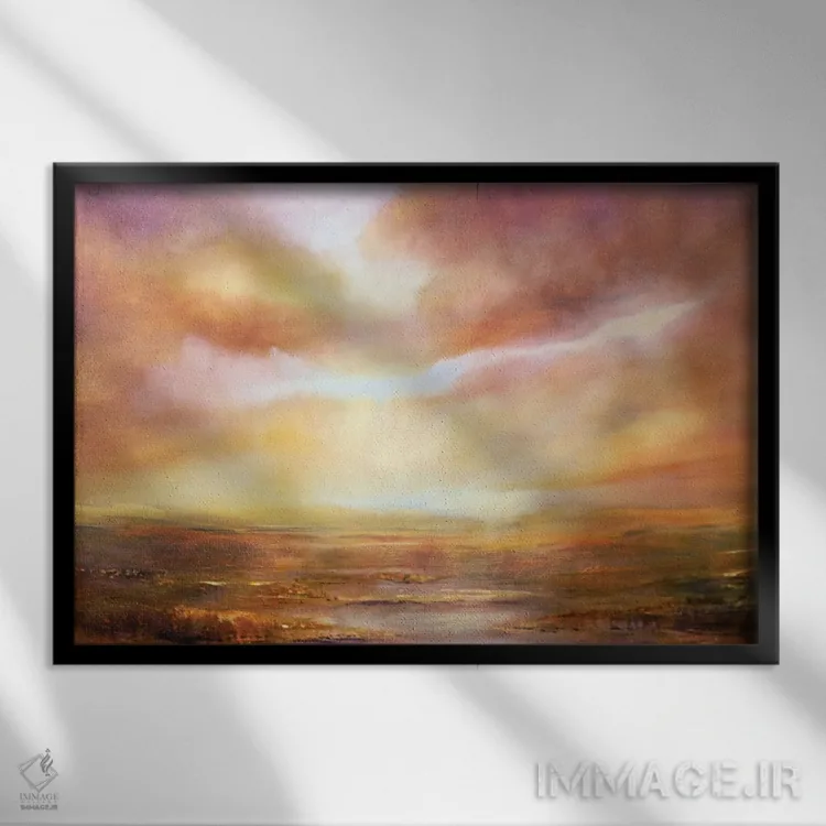 تابلو منظره پهناور اثر آنت شموکر - نمای قابدار مشکی