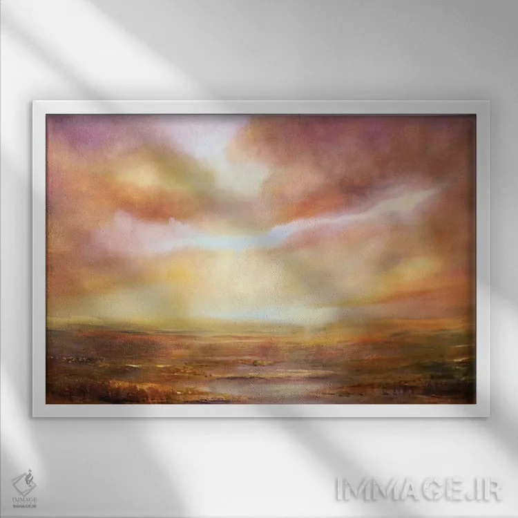 تابلو منظره پهناور اثر آنت شموکر - نمای قابدار سفید