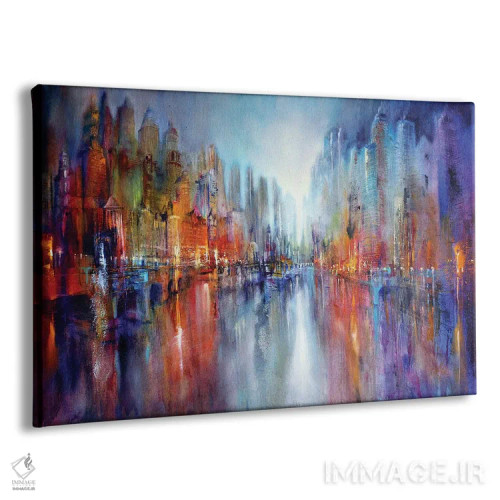 تابلو شهر کنار رود II اثر آنت شموکر - نمای پرسپکتیو محصول