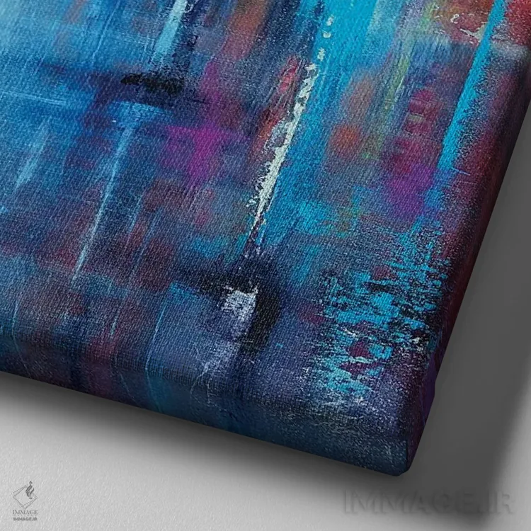 تابلو بازگشت به خانه اثر آنت شموکر - نمای نزدیک بافت بوم