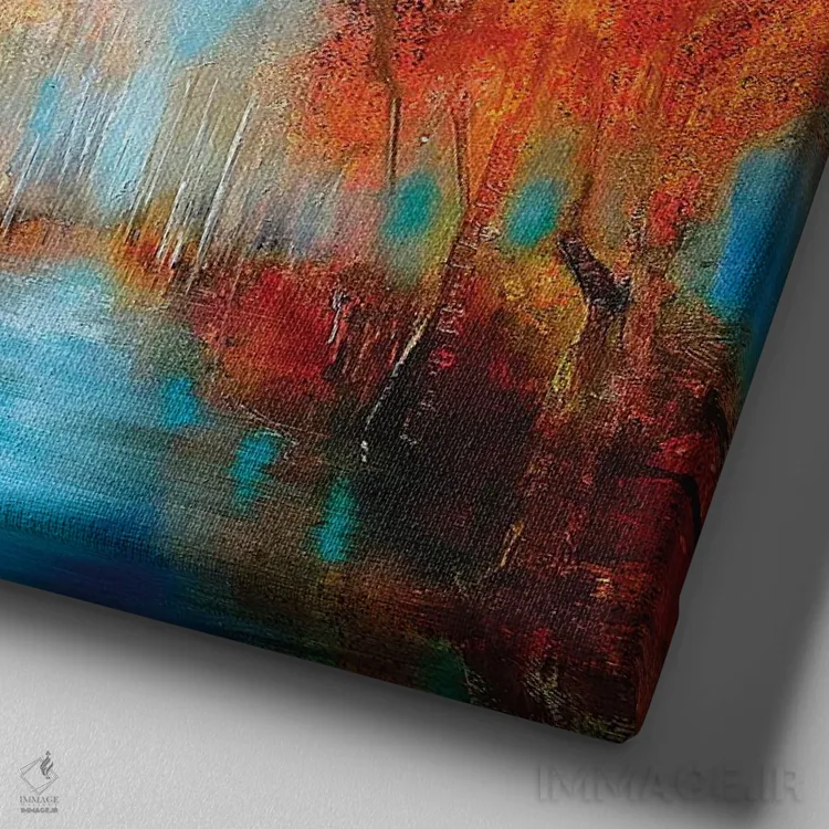 تابلو تابستان هندی (فصل معتدل) اثر آنت شموکر - نمای نزدیک بافت بوم