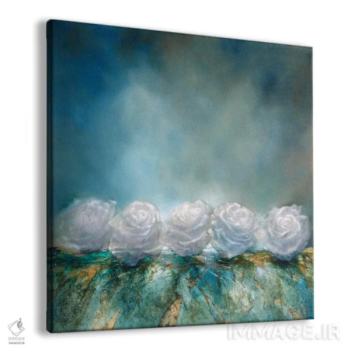 تابلو رزهای برفی اثر آنت شموکر - نمای پرسپکتیو محصول