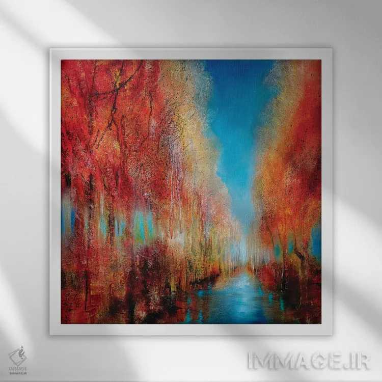 تابلو تابستان هندی (فصل معتدل) اثر آنت شموکر - نمای قابدار سفید