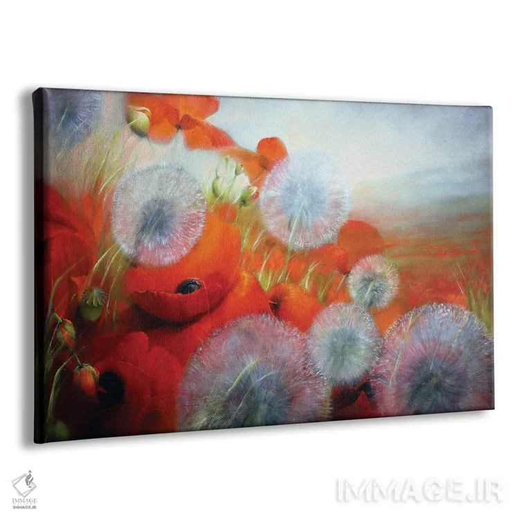 تابلو شقایق و قاصدکها اثر آنت شموکر - نمای پرسپکتیو محصول