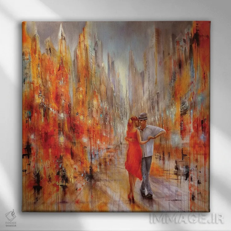 تابلو سالسا (رقص) اثر آنت شموکر - نمای روبهرو روی دیوار