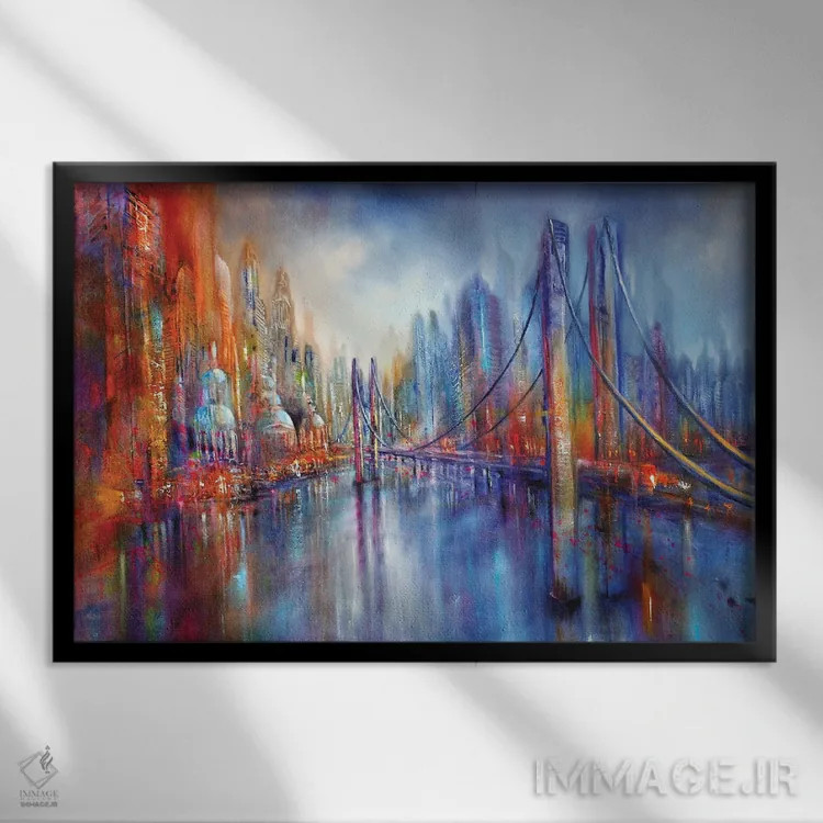 تابلو در جاده اثر آنت شموکر - نمای قابدار مشکی