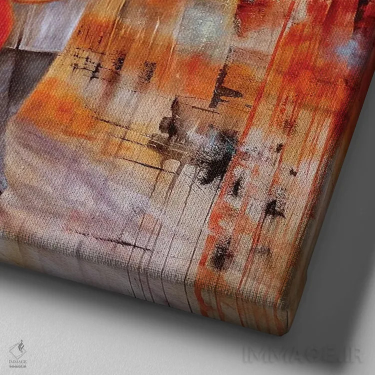 تابلو سالسا (رقص) اثر آنت شموکر - نمای نزدیک بافت بوم