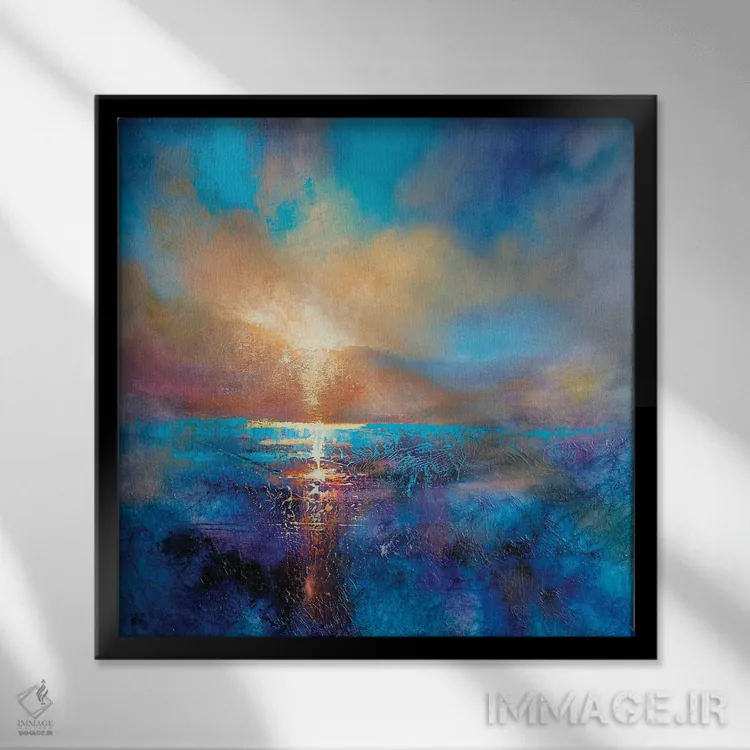 تابلو و همیشه خورشید اثر آنت شموکر - نمای قابدار مشکی