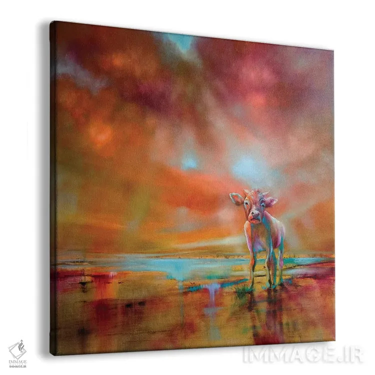 تابلو گاو رنگارنگ اثر آنت شموکر - نمای پرسپکتیو محصول