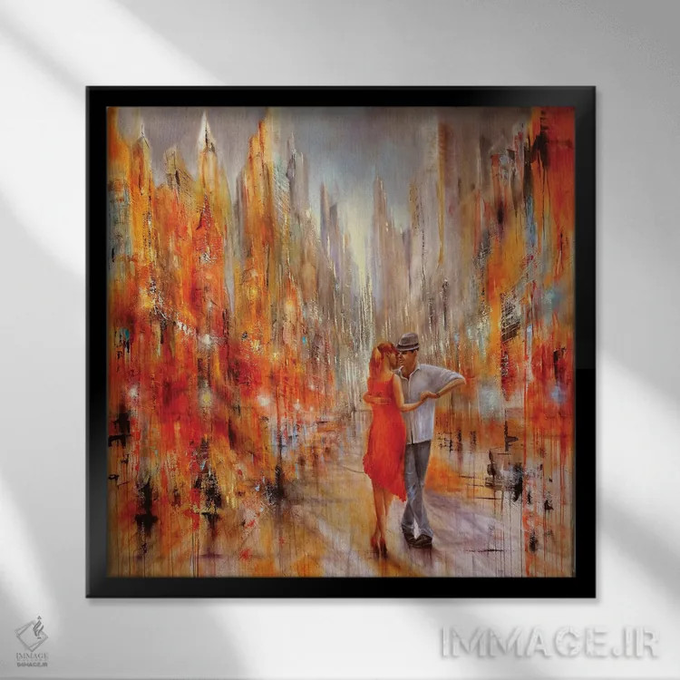 تابلو سالسا (رقص) اثر آنت شموکر - نمای قابدار مشکی