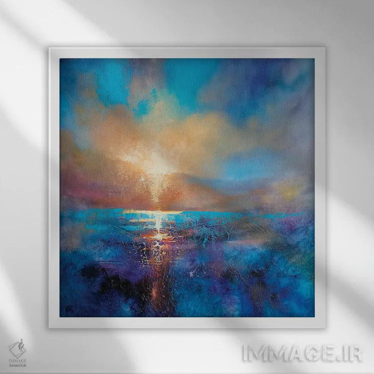 تابلو و همیشه خورشید اثر آنت شموکر - نمای قابدار سفید