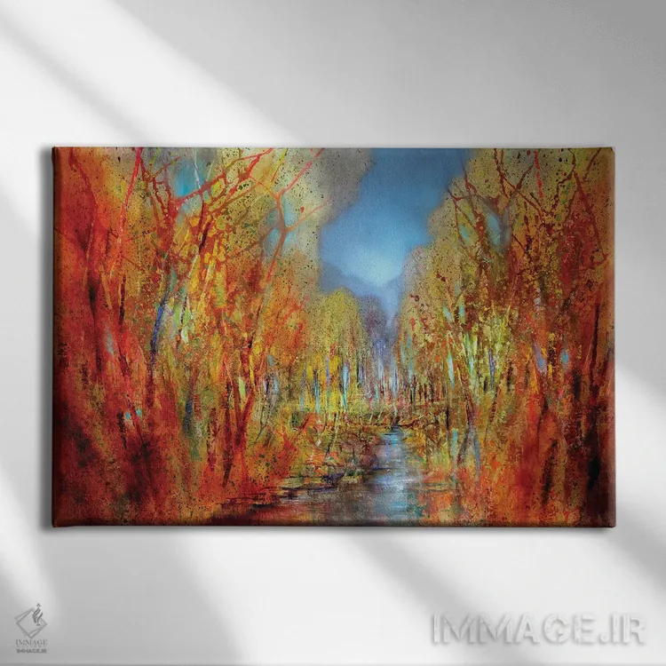 تابلو جنگلهای رنگارنگ اثر آنت شموکر - نمای روبهرو روی دیوار