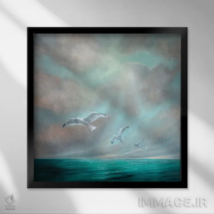 تابلو آزاد بودن اثر آنت شموکر - نمای قابدار مشکی