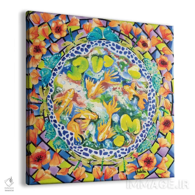 تابلو کوی و شقایقها اثر آرلت اسمولکو - نمای پرسپکتیو محصول