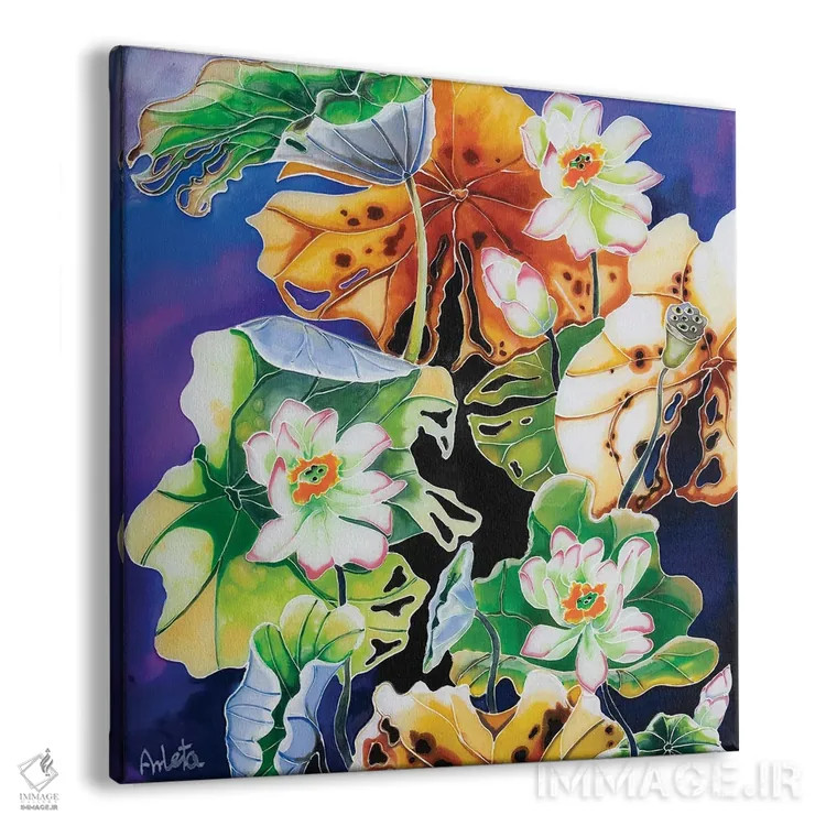 تابلو پنج سوسن اثر آرلت اسمولکو - نمای پرسپکتیو محصول