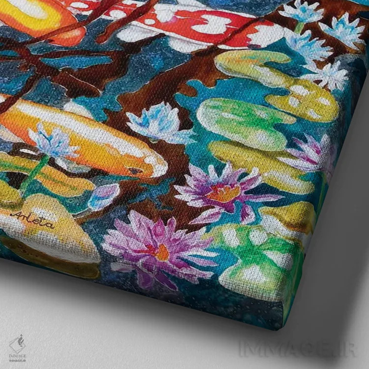 تابلو کوی در حوضچه اثر آرلت اسمولکو - نمای نزدیک بافت بوم