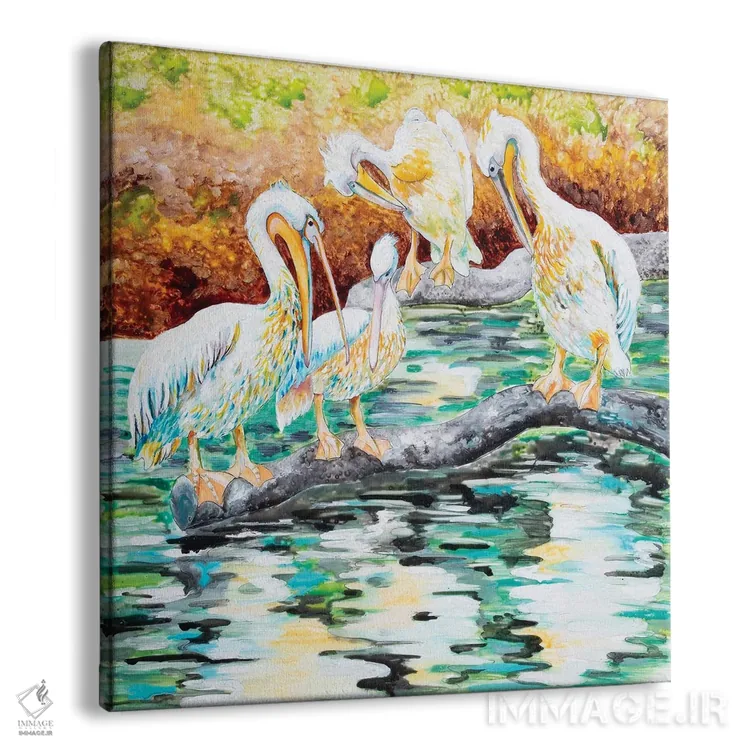 تابلو پلیکانها اثر آرلت اسمولکو - نمای پرسپکتیو محصول