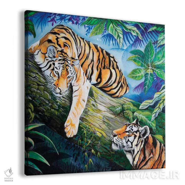 تابلو ببرها اثر آرلت اسمولکو - نمای پرسپکتیو محصول