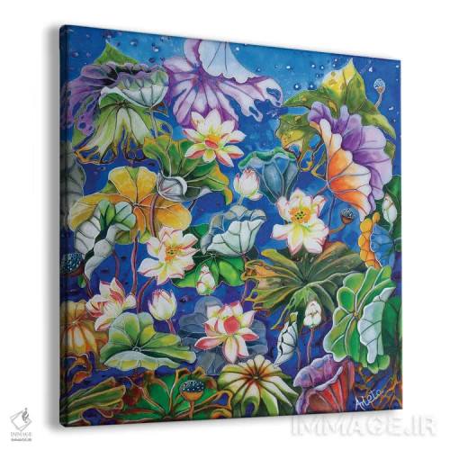 تابلو سوسنهای آبنباتی اثر آرلت اسمولکو - نمای پرسپکتیو محصول