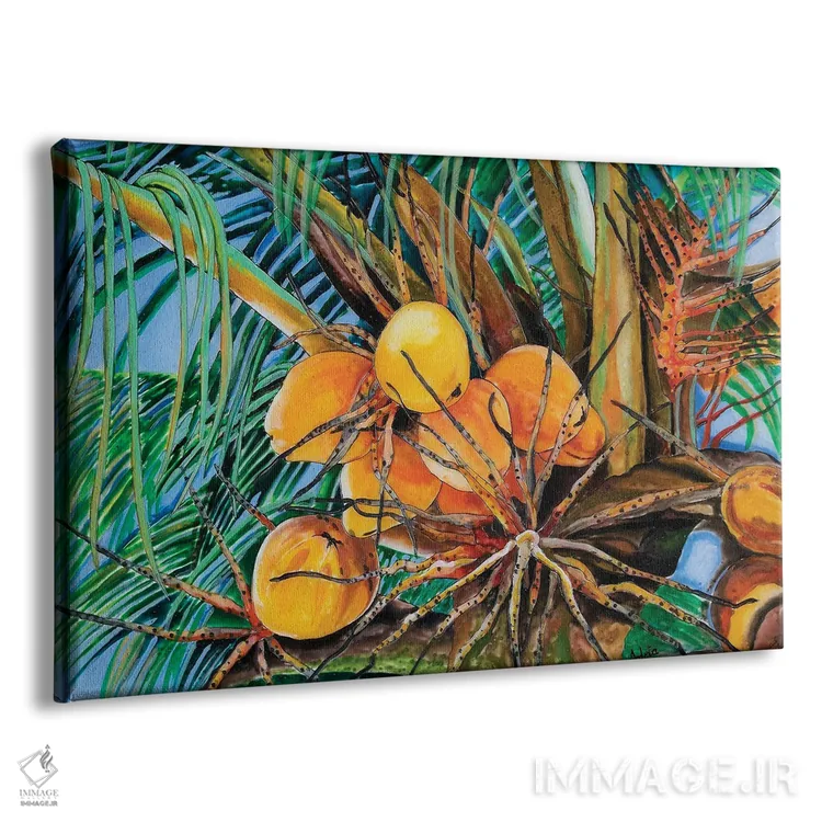 تابلو نارگیلها اثر آرلت اسمولکو - نمای پرسپکتیو محصول