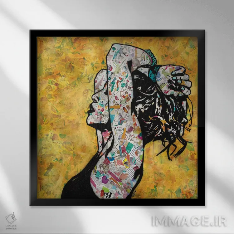 تابلو حسی اثر امی اسمیت - نمای قابدار مشکی