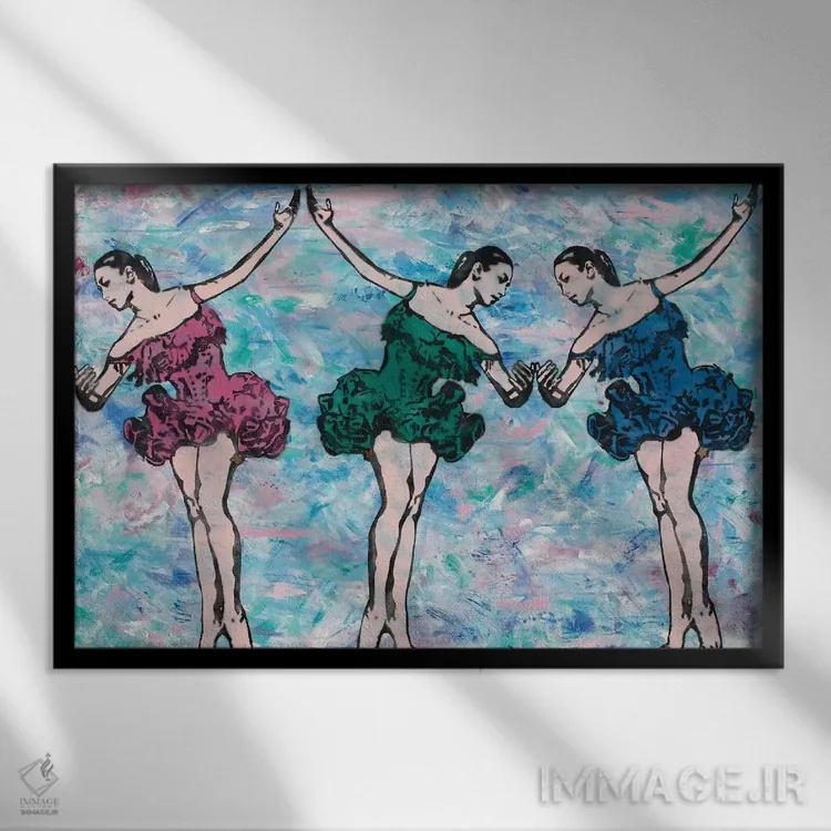 تابلو سهنفره اثر امی اسمیت - نمای قابدار مشکی