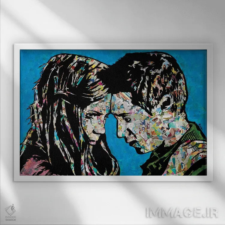 تابلو دختری که منتظر ماند اثر امی اسمیت - نمای قابدار سفید