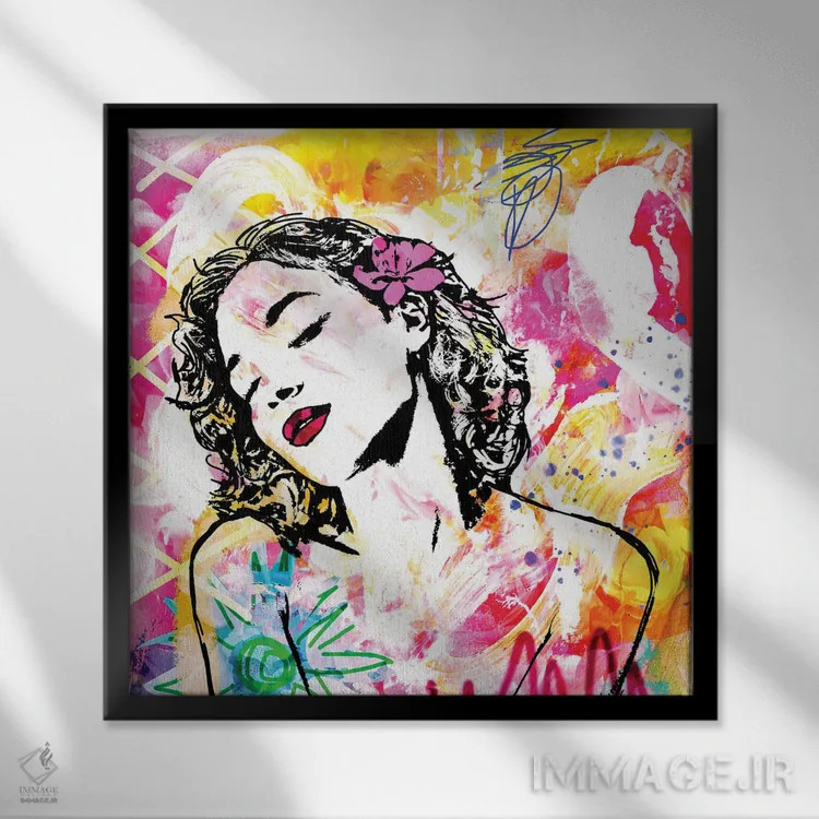 تابلو عشق انتزاعی اثر امی اسمیت - نمای قابدار مشکی