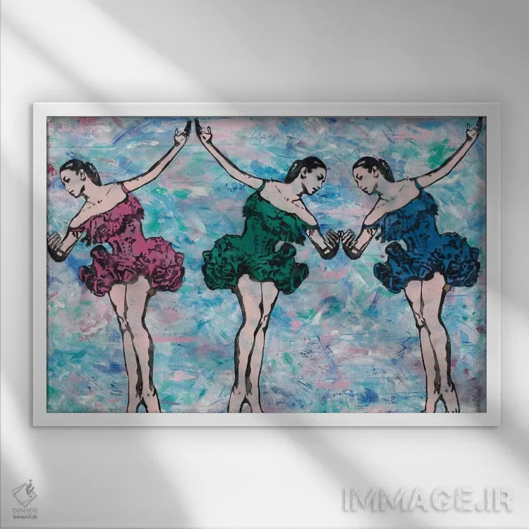 تابلو سهنفره اثر امی اسمیت - نمای قابدار سفید