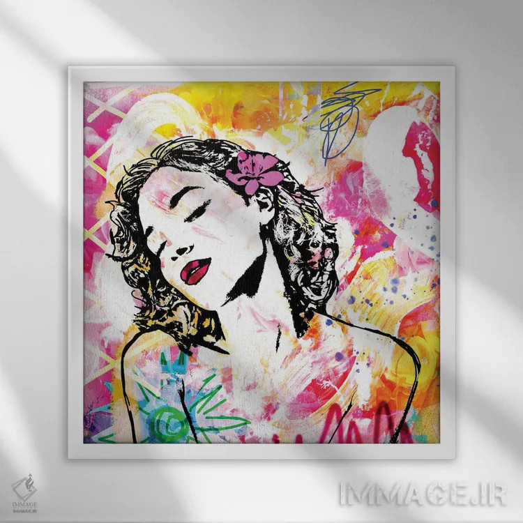 تابلو عشق انتزاعی اثر امی اسمیت - نمای قابدار سفید