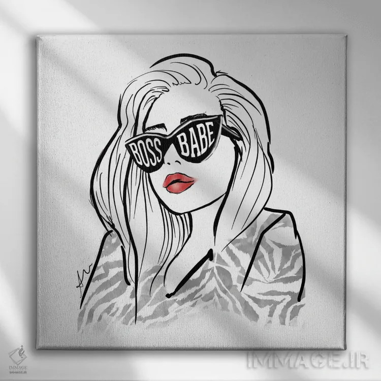 تابلو دختر رئیس (بااعتمادبهنفس) اثر آلیسون پِتری - نمای روبهرو روی دیوار