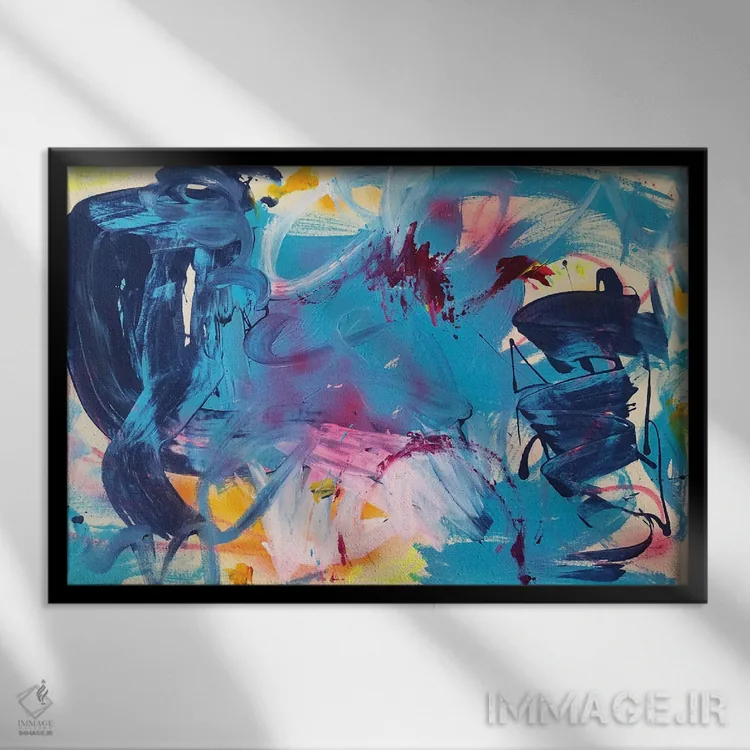 تابلو رویای آبی اثر امی اسمیت - نمای قابدار مشکی