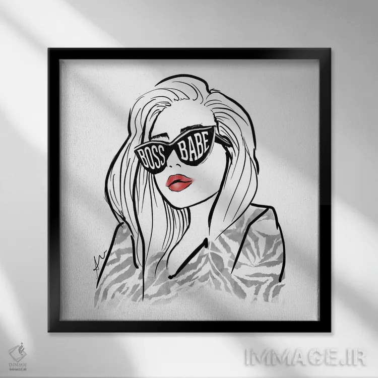 تابلو دختر رئیس (بااعتمادبهنفس) اثر آلیسون پِتری - نمای قابدار مشکی