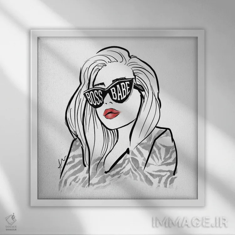 تابلو دختر رئیس (بااعتمادبهنفس) اثر آلیسون پِتری - نمای قابدار سفید