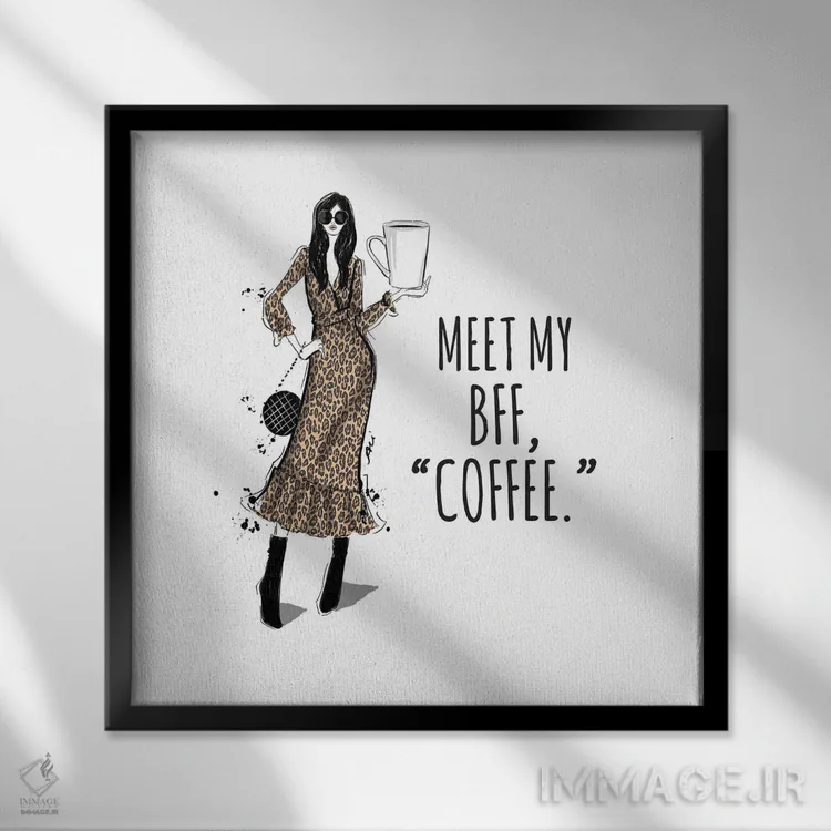 تابلو بهترین دوست من اثر آلیسون پِتری - نمای قابدار مشکی