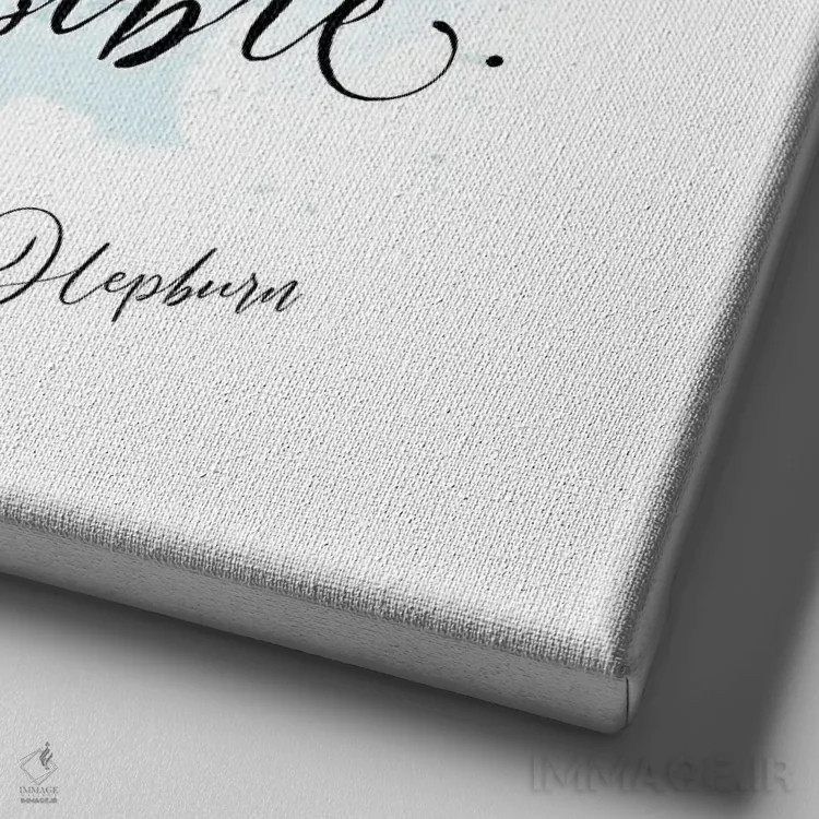 تابلو من ممکنم (بازی با کلمه) اثر آلیسون پِتری - نمای نزدیک بافت بوم