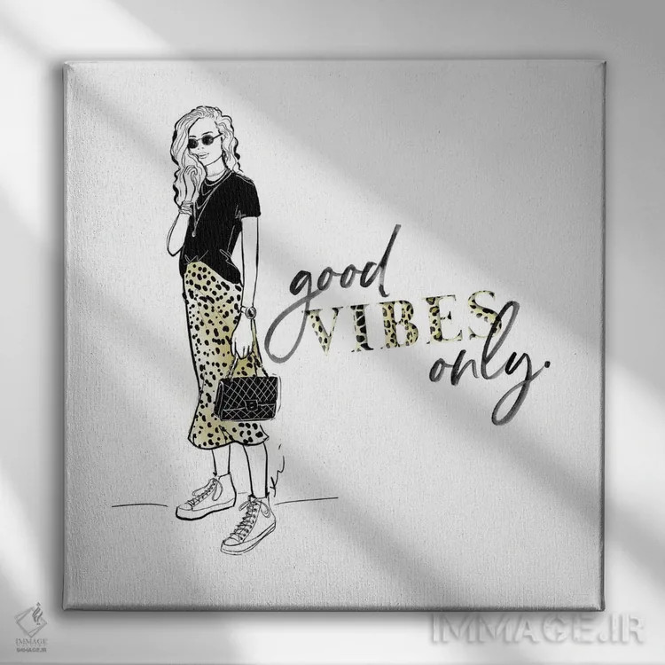 تابلو فقط انرژی مثبت اثر آلیسون پِتری - نمای روبهرو روی دیوار