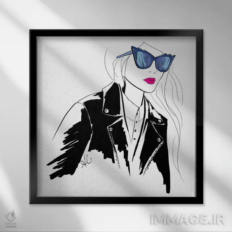 تابلو هانا (نام خاص) اثر آلیسون پِتری - نمای قابدار مشکی