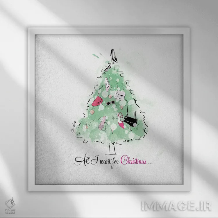 تابلو تمام چیزی که میخواهم اثر آلیسون پِتری - نمای قابدار سفید