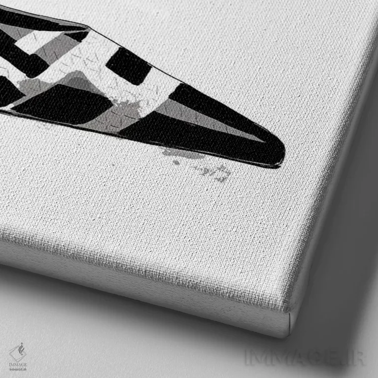 تابلو دوستت دارم (فرانسوی) اثر آلیسون پِتری - نمای نزدیک بافت بوم