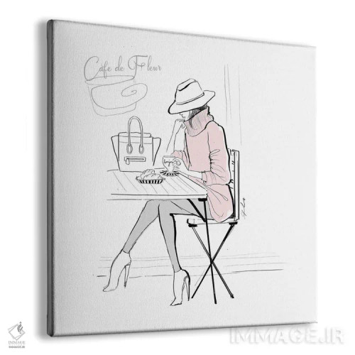 تابلو کافه د فلور (فرانسوی) اثر آلیسون پِتری - نمای پرسپکتیو محصول