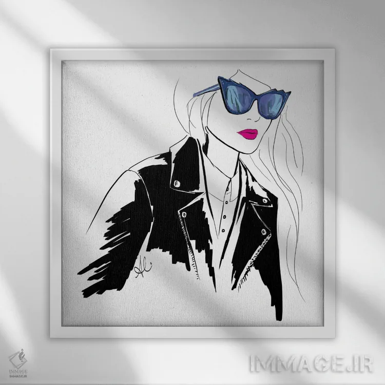 تابلو هانا (نام خاص) اثر آلیسون پِتری - نمای قابدار سفید