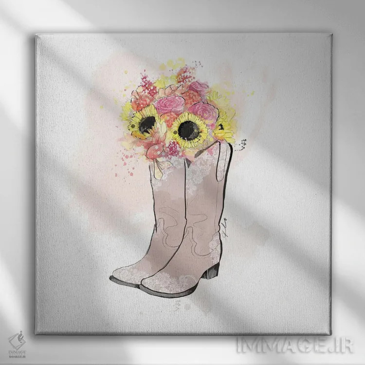 تابلو عشق روستایی اثر آلیسون پِتری - نمای روبهرو روی دیوار