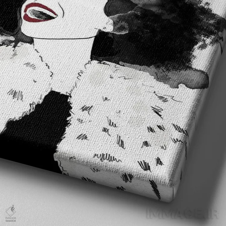 تابلو رها کن اثر آلیسون پِتری - نمای نزدیک بافت بوم