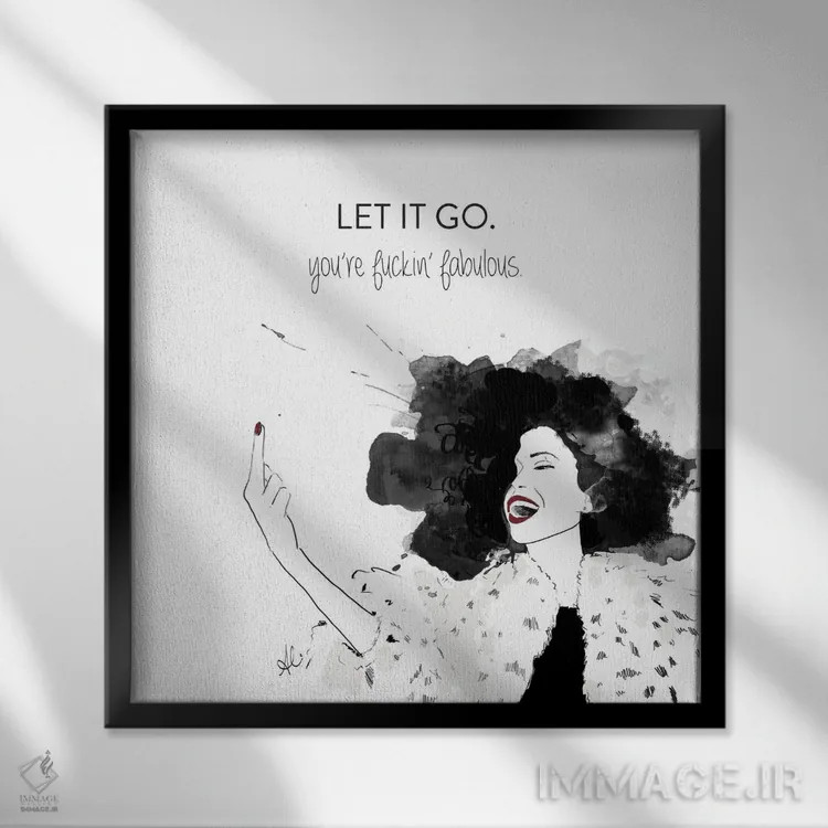 تابلو رها کن اثر آلیسون پِتری - نمای قابدار مشکی