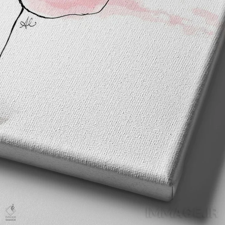 تابلو دستهگل O اثر آلیسون پِتری - نمای نزدیک بافت بوم