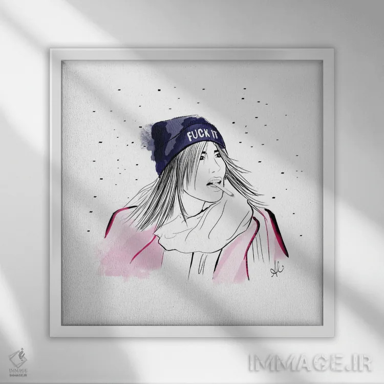 تابلو کلاه "بیخیالش" اثر آلیسون پِتری - نمای قابدار سفید