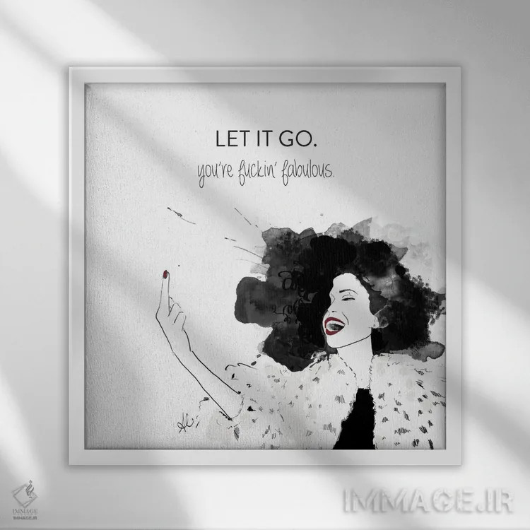 تابلو رها کن اثر آلیسون پِتری - نمای قابدار سفید