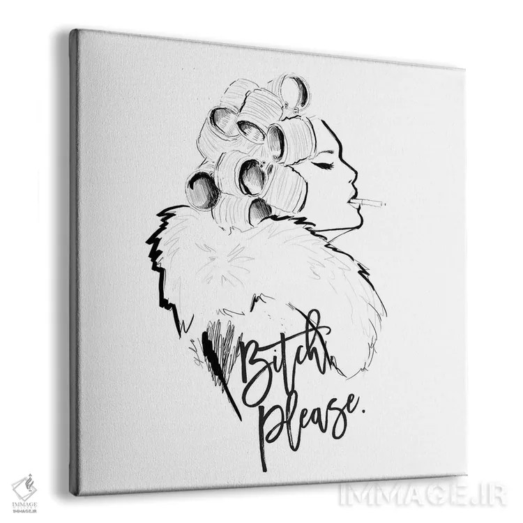 تابلو خواهشاً حرف مفت نزن (عامیانه) اثر آلیسون پِتری - نمای پرسپکتیو محصول